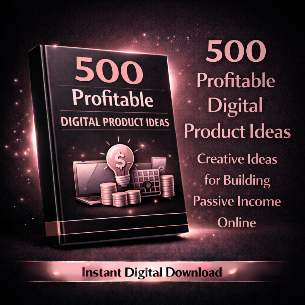 500 Profitable Digital Product Ideas |Creative Ideas for Building Passive Income Online