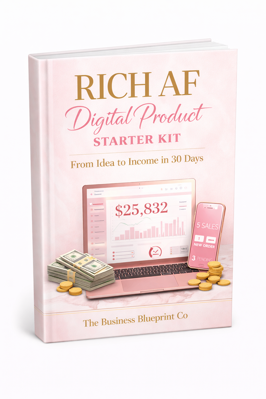 Rich AF Digital Product Starter Kit: From Idea to Income in 30 Days